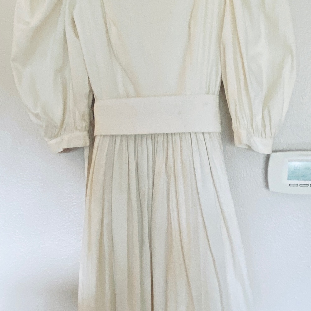 Laura Ashley Cream Jaquard Cotton Vintage Dress